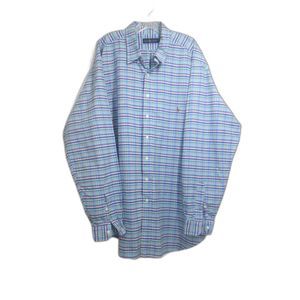 Ralph Lauren Check Oxford long sleeve 100% Cottom Polo Shirt 3XLT